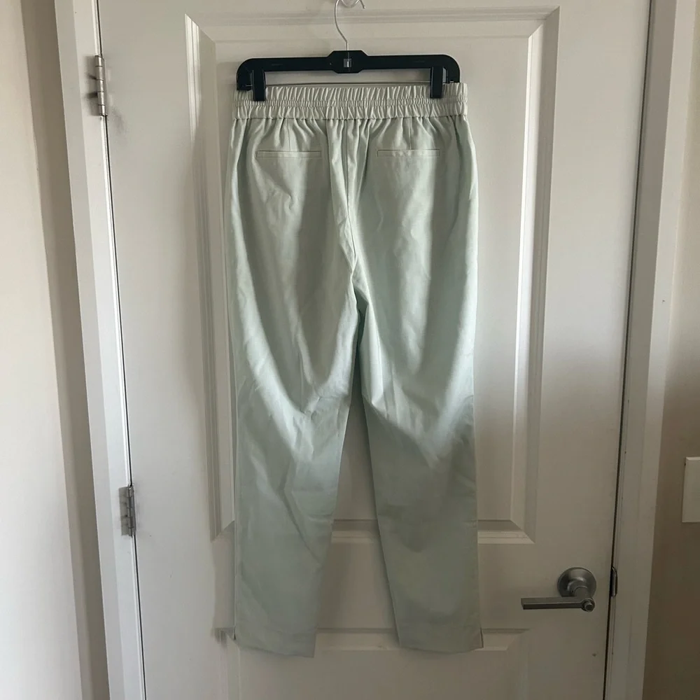 J Crew Seafoam Harlow Drapey Pants Mint Green Drawstring 6